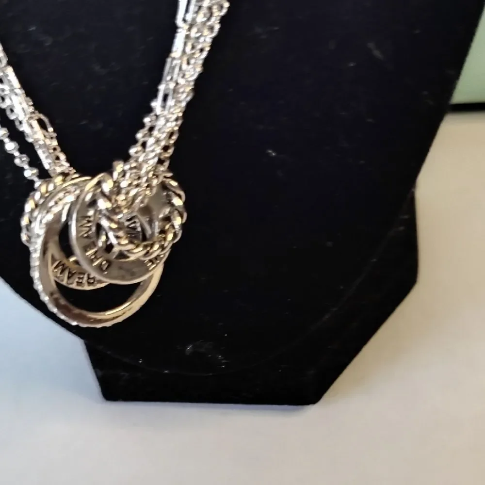 Cookie Lee Elegant Silver Multi-Strand Necklace